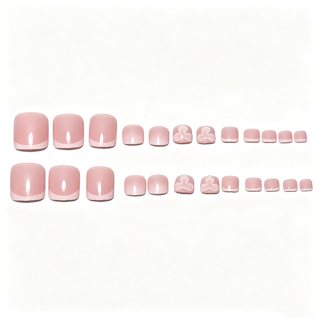 Decorative Press-On Nail Art Tips with Bow Design Kalsten