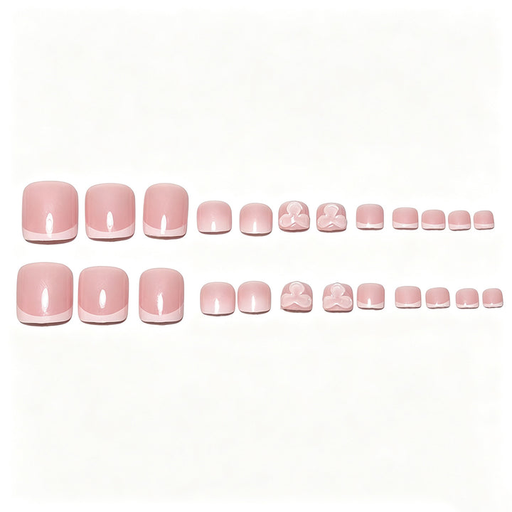 Decorative Press-On Nail Art Tips with Bow Design Kalsten