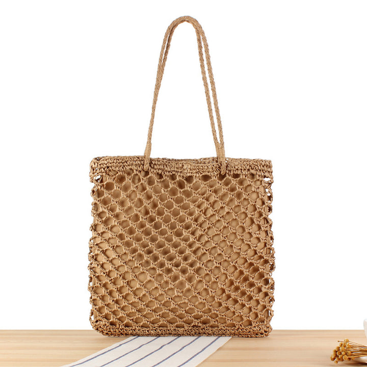 Shopping bag made of handwoven natural material with airy design Kalsten