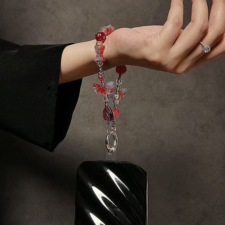 Decorative Bead Charm Keychain Holder Kalsten