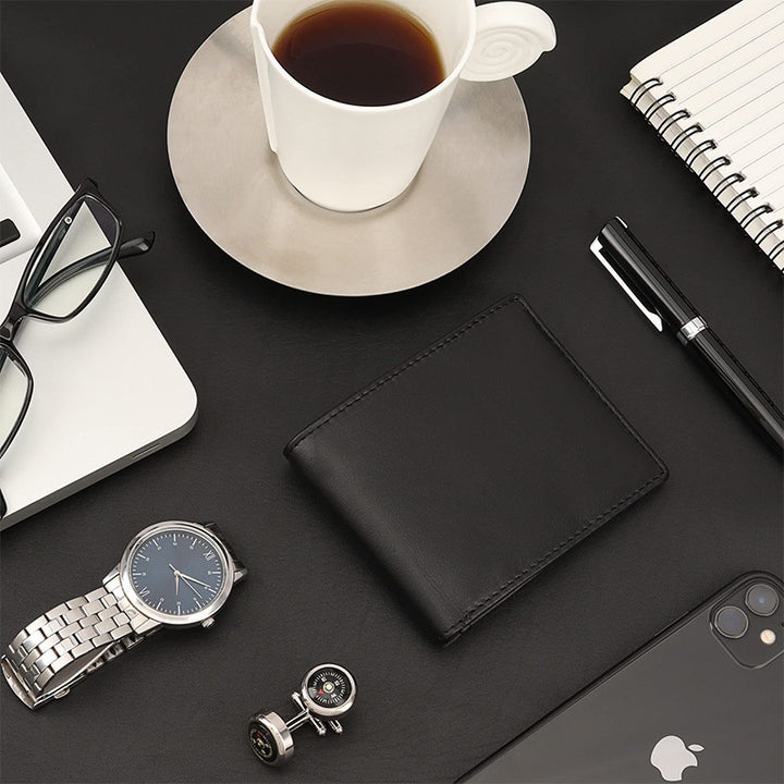 Textured Leather Bi-Fold Wallet Kalsten