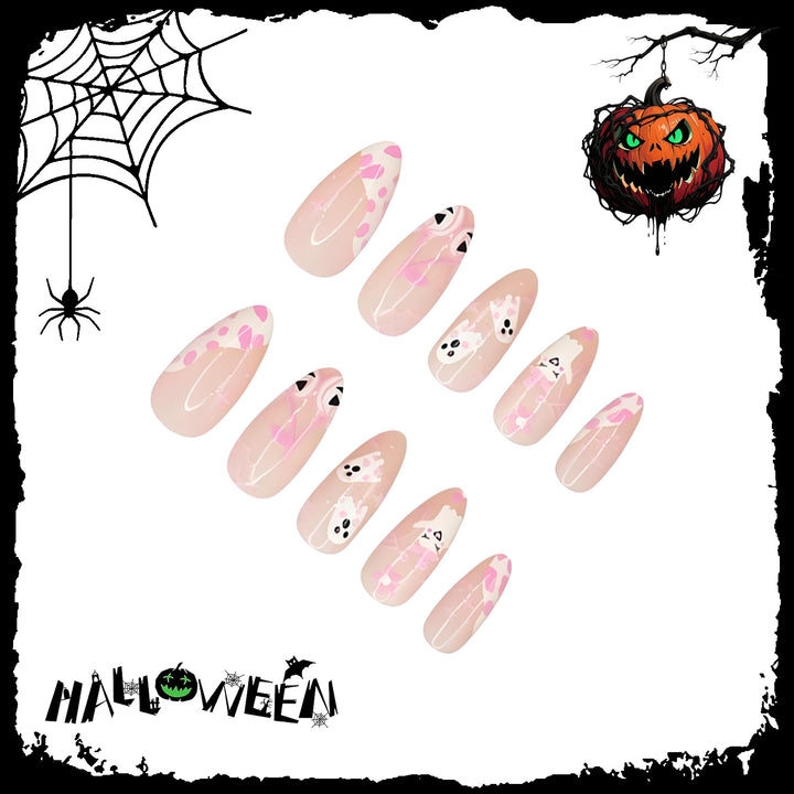 Creative ghost and heart designs artificial nail set Kalsten