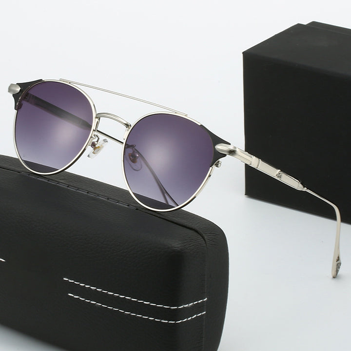 Women's round vintage sunglasses with high-quality metal frame and durable design Kalsten