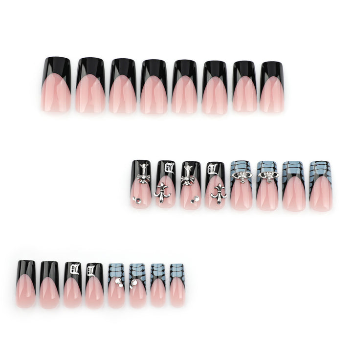Glamorous artificial nail set with elaborate decorations Kalsten