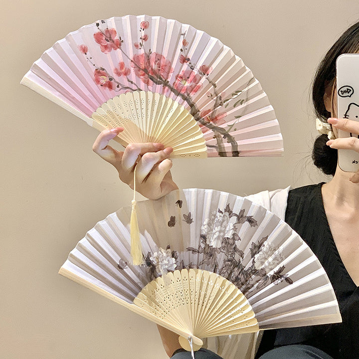 Hand fan with floral design Kalsten