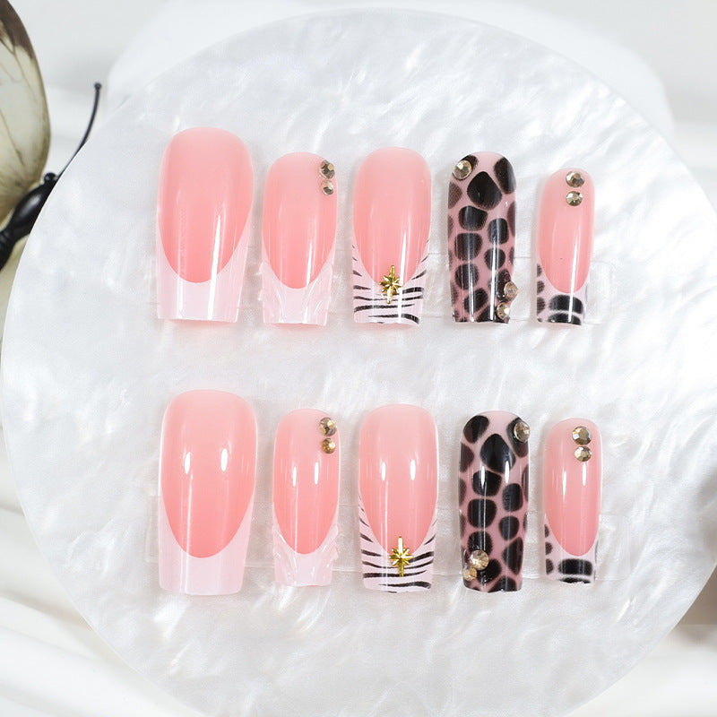 Acrylic nail set with modern animal designs Kalsten