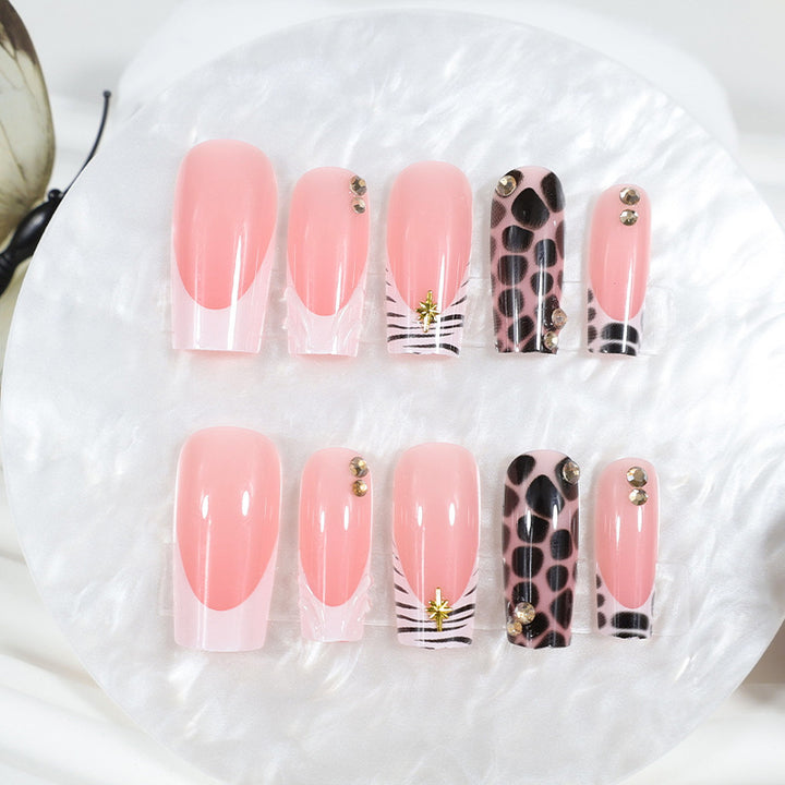 Acrylic nail set with modern animal designs Kalsten