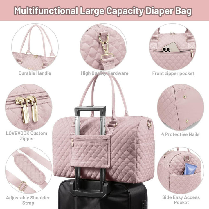 Quilted Multi-Functional Travel Duffle Bag Kalsten