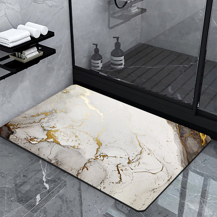 Luxury Marble-Effect Bath Mat Kalsten