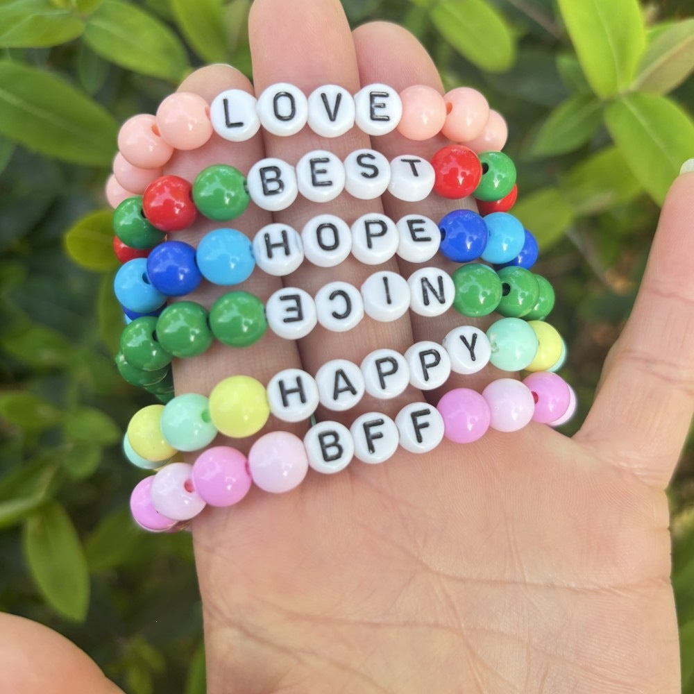 Friendship bracelet made of pastel beads Kalsten