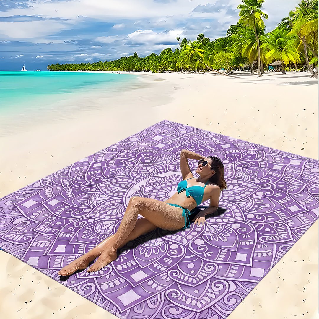 Mandala Design Beach Mat Kalsten