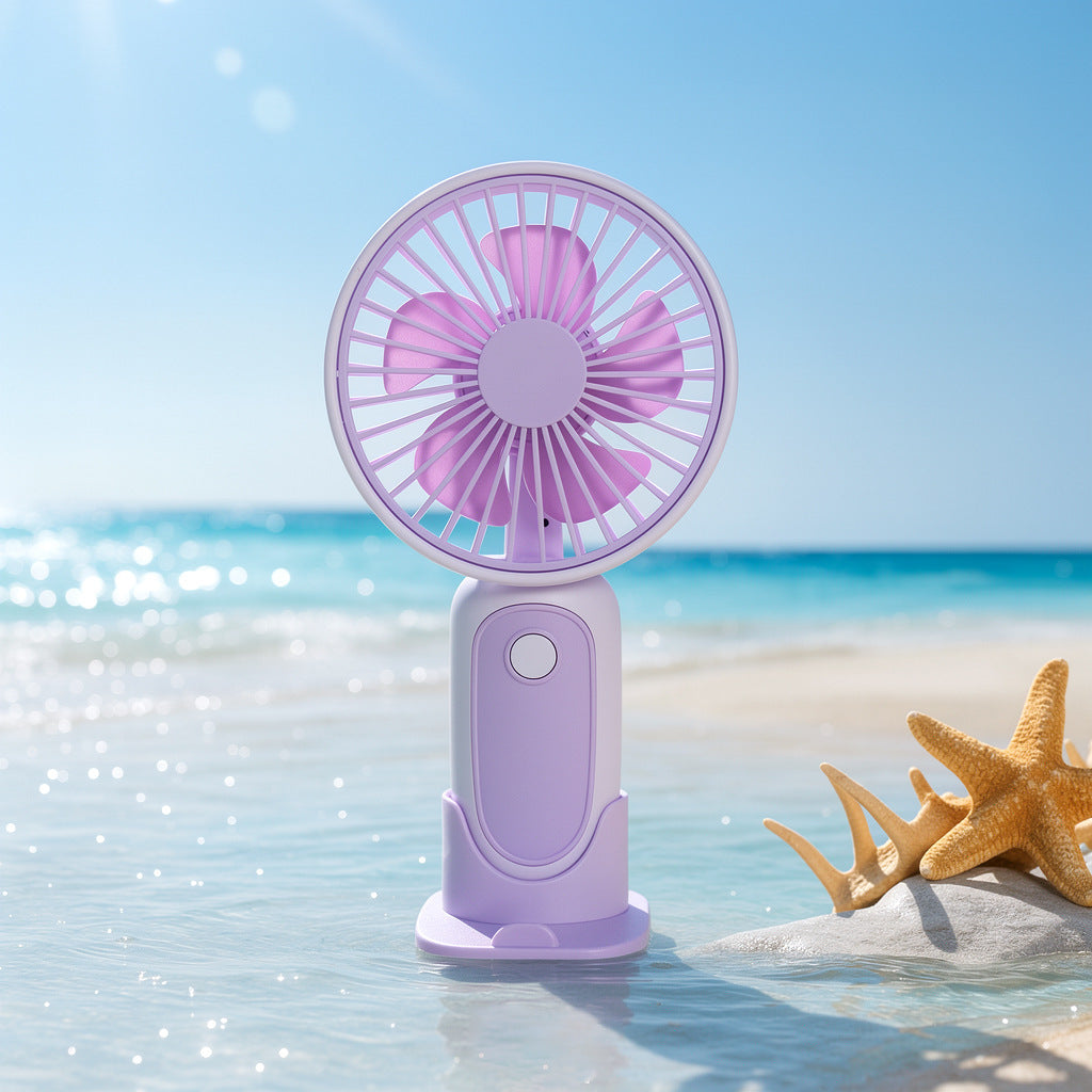 Ladies portable USB mini fan with ergonomic handle Kalsten