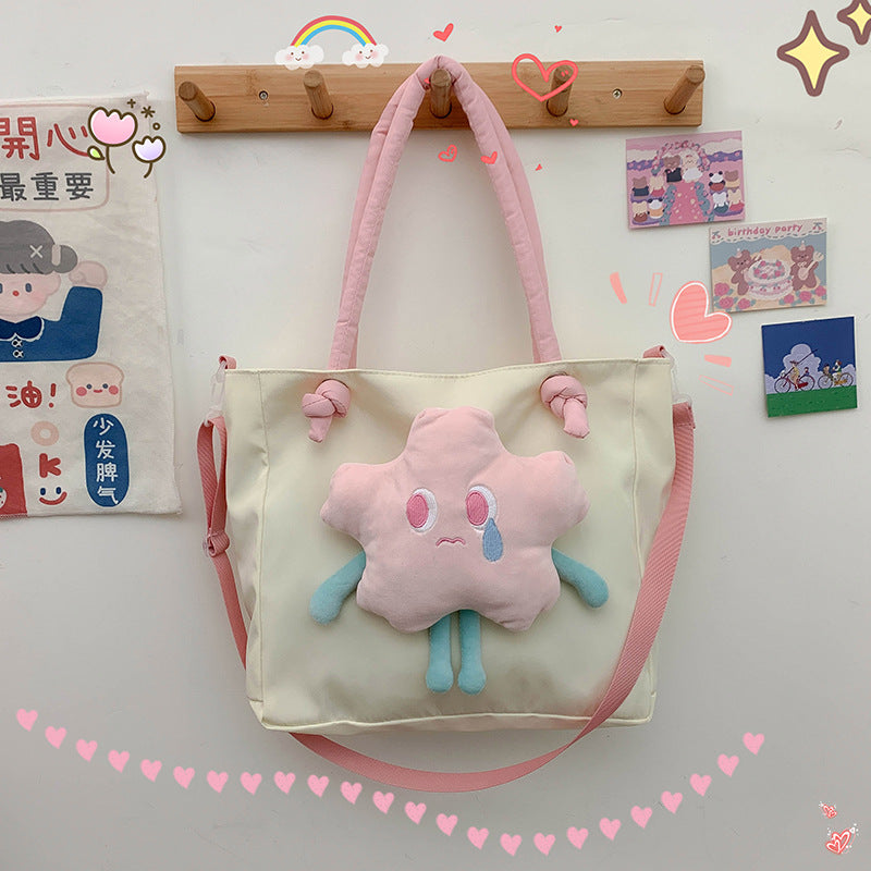 Cute Plush Character Tote Bag