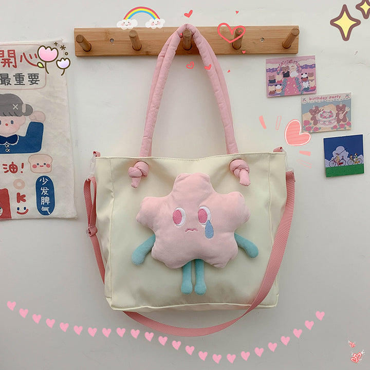 Cute Plush Character Tote Bag