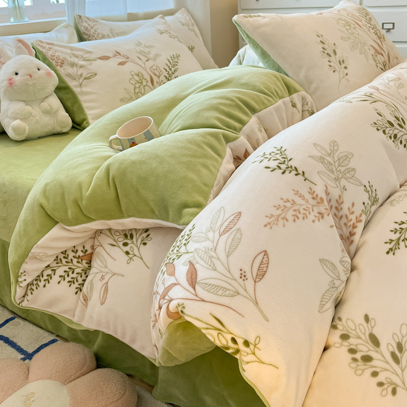 Plush Reversible Microfiber Comforter Set With Oversized Bolstered Body Pillow And Geometric Print
