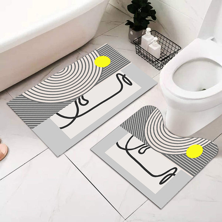 Soft Absorbent Bathroom Mat Set