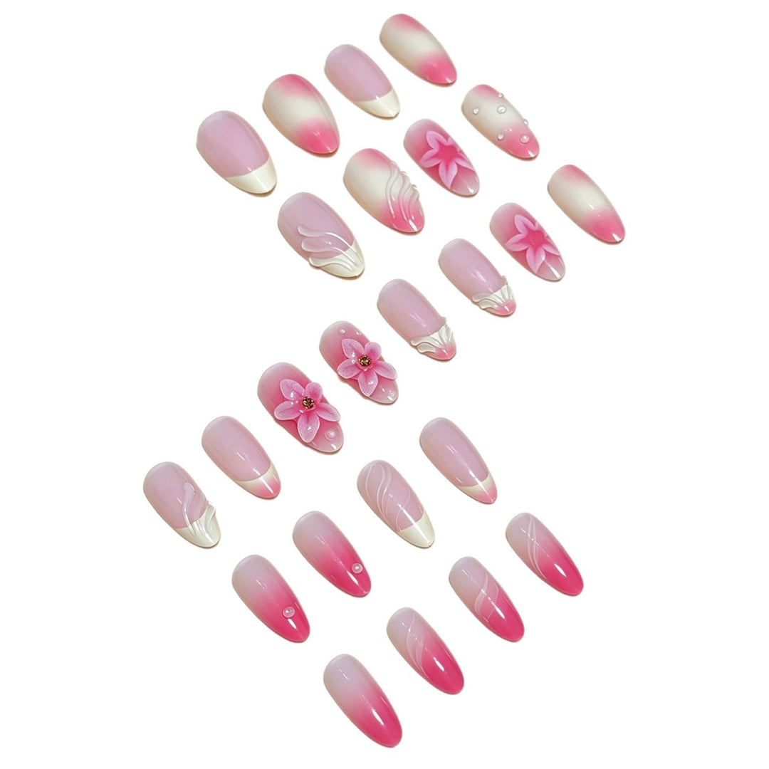 Elegant Press-On Nail Tips with Decorative Bow Kalsten
