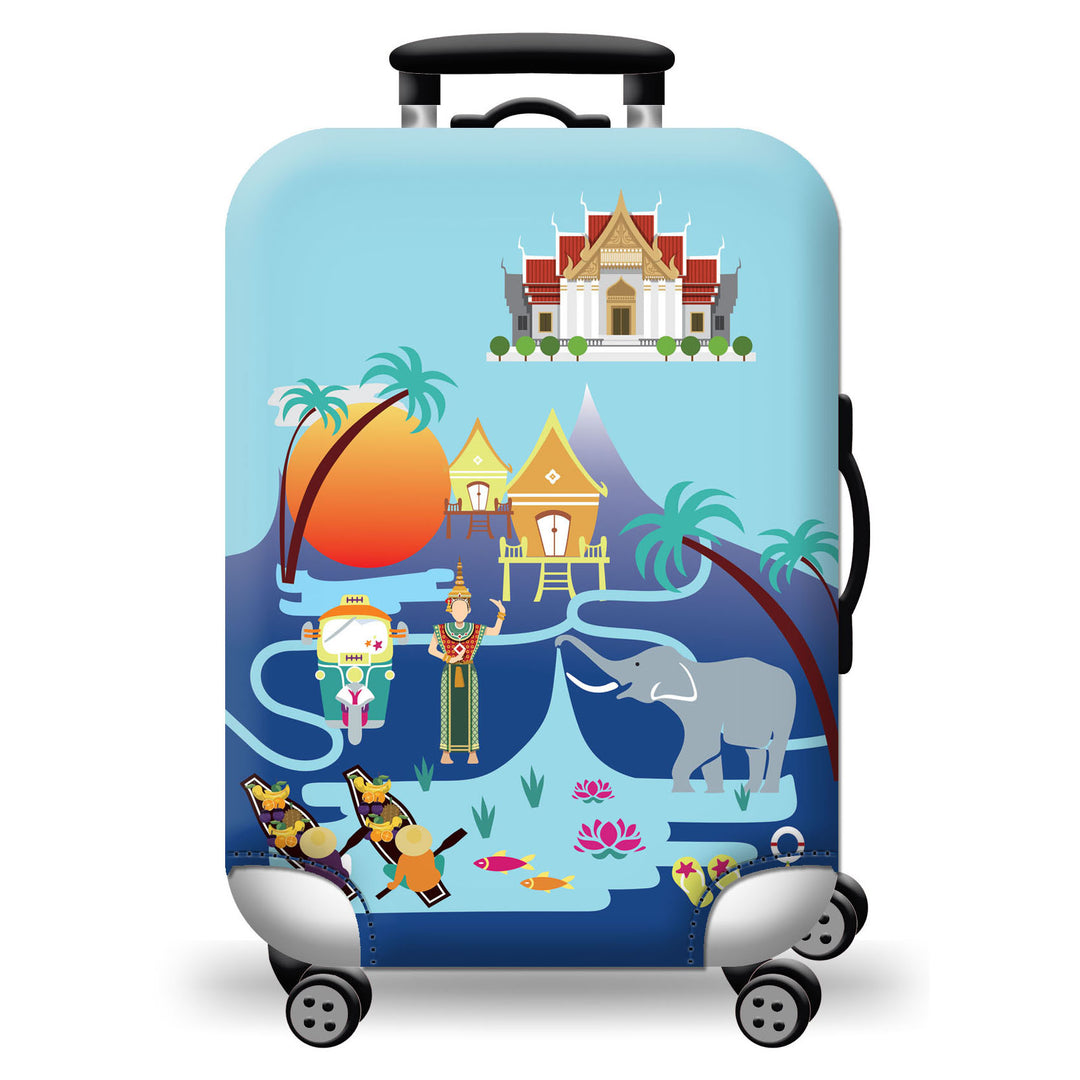 Hard Shell Luggage with Earth Design Kalsten
