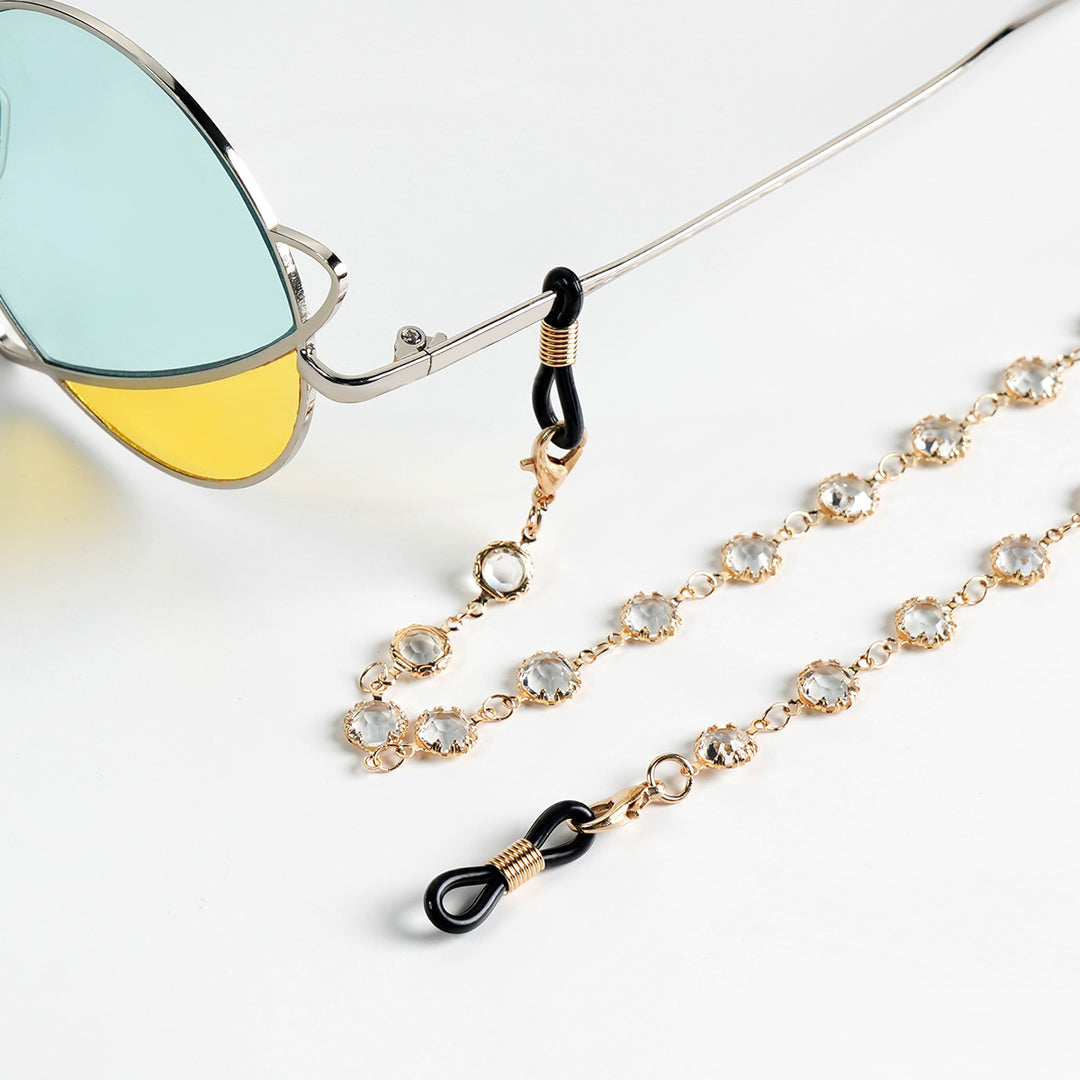 Gemstone-Embellished Eyewear Chain Kalsten