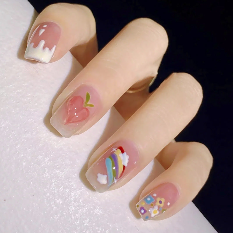 Cute Fruit-Themed Press-On Nail Art Set