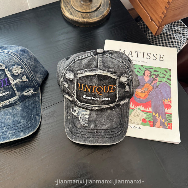 Women's Distressed Denim Baseball Cap Kalsten 1784084142