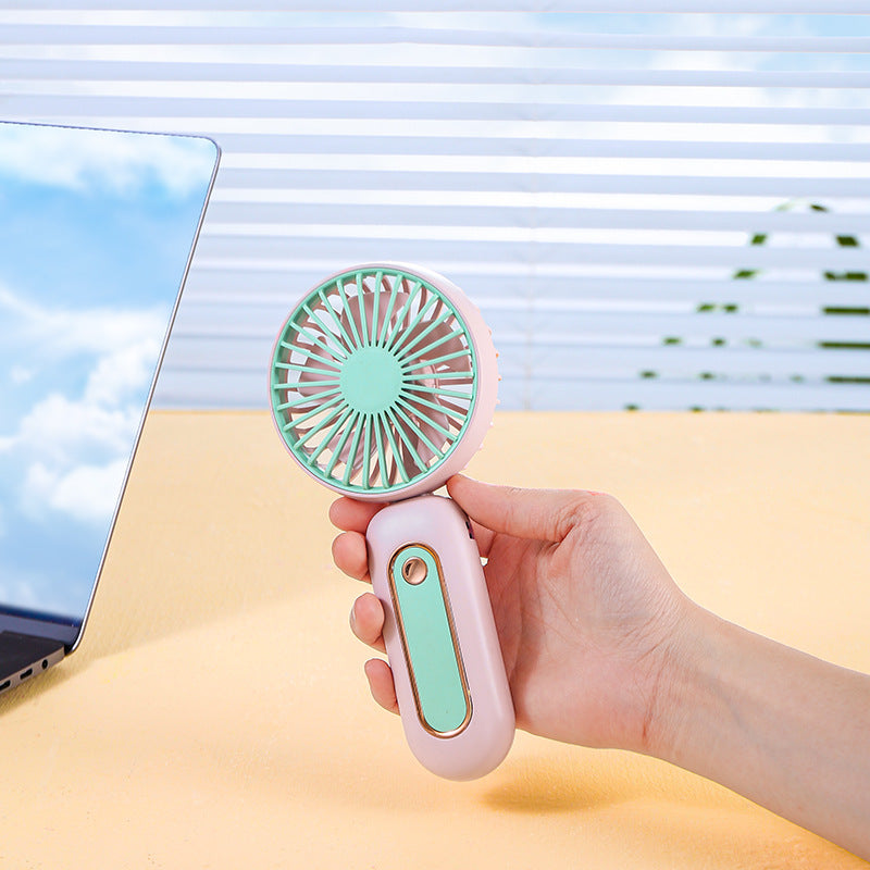 Women's Portable Mini Fan with Ergonomic Handle and Rechargeable Battery Kalsten