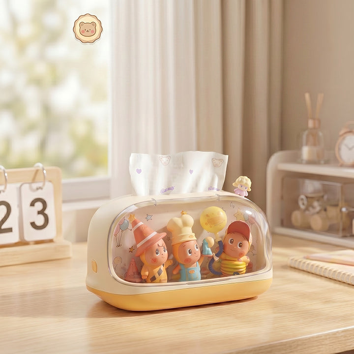 Whimsical Tissue Box Holder with Character Design Kalsten