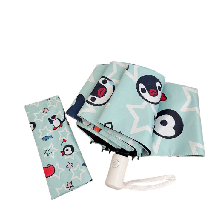 Ladies collapsible umbrella with playful penguin design Kalsten