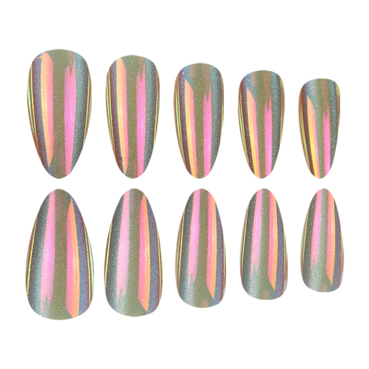 Holographic Stiletto Press-On Nails Kalsten