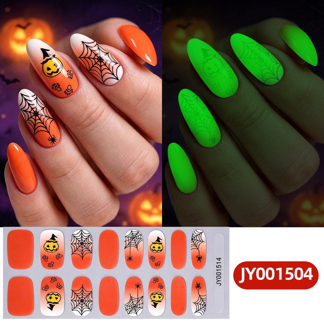 Glow-in-the-Dark Halloween Nail Art Stickers