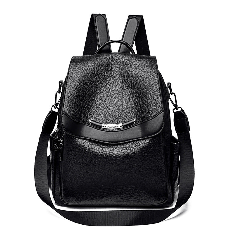 Chic Textured Leather Backpack Kalsten