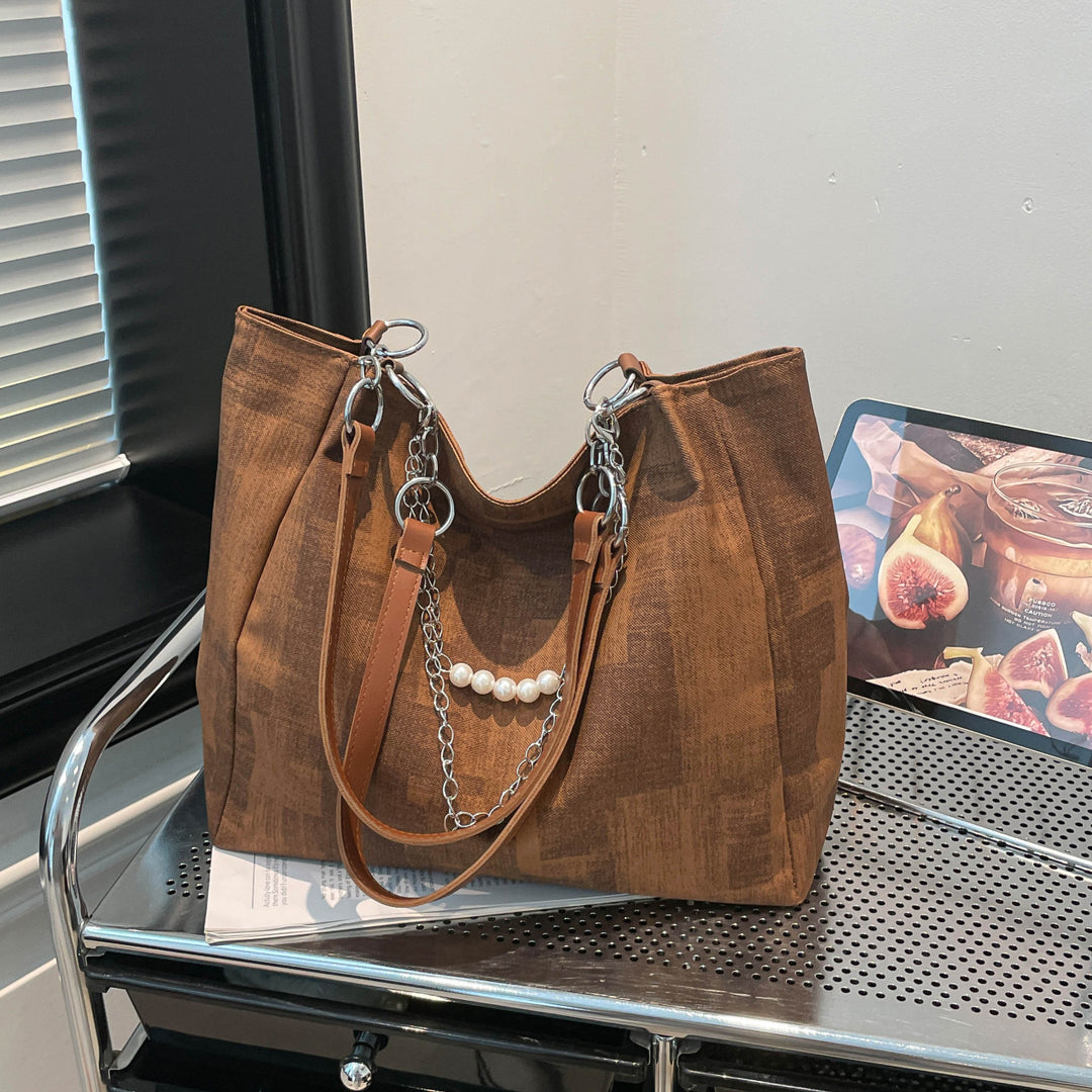 Chic Textured Shoulder Tote