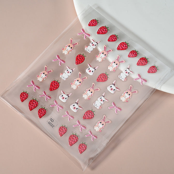 Cute Animal-Themed Nail Art Stickers
