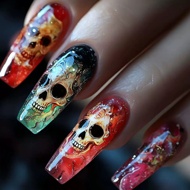 Artistic Skull Nail Art Kalsten