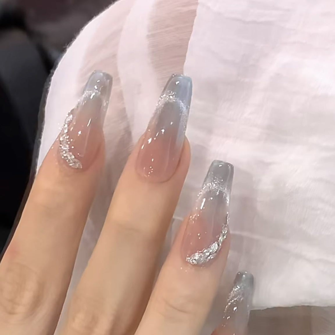 Premium Rhinestone-Embellished Press-On Nail Set Kalsten