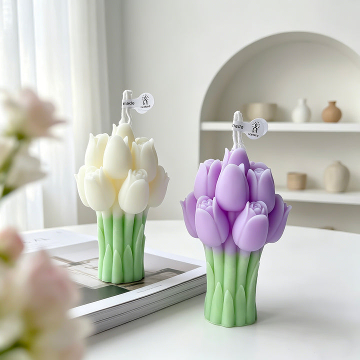 Artistic Floral Candle