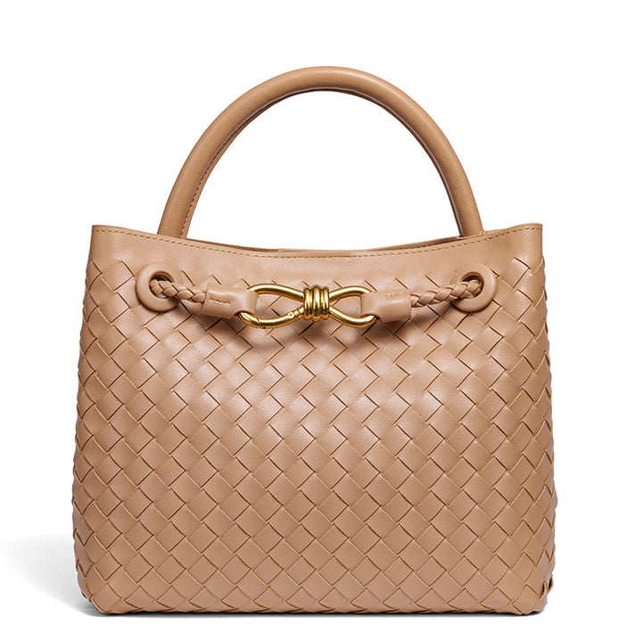 Elegant Braided Leather Tote Kalsten