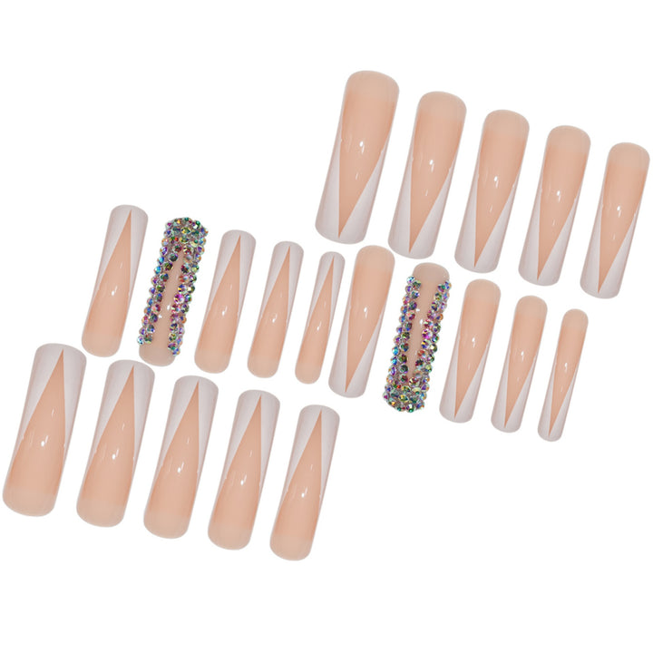 Glamorous Stiletto Press-On Nails with Rhinestone Accents Kalsten