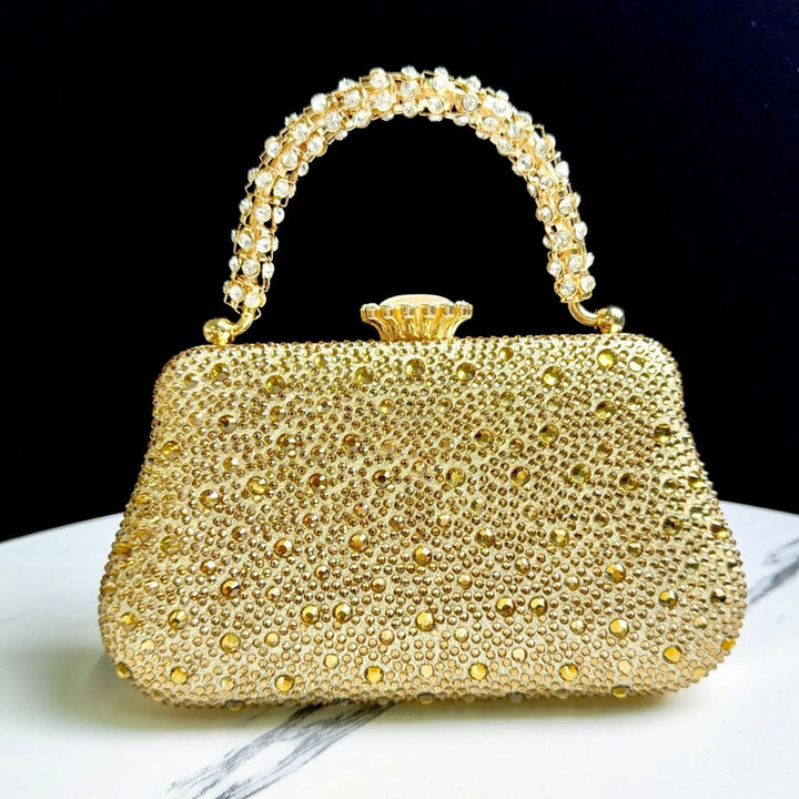 Elegant Rhinestone-Embellished Handbag