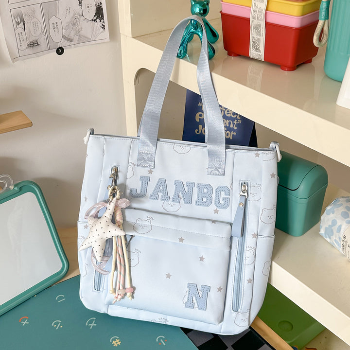 Casual Character-Embellished Backpack Kalsten
