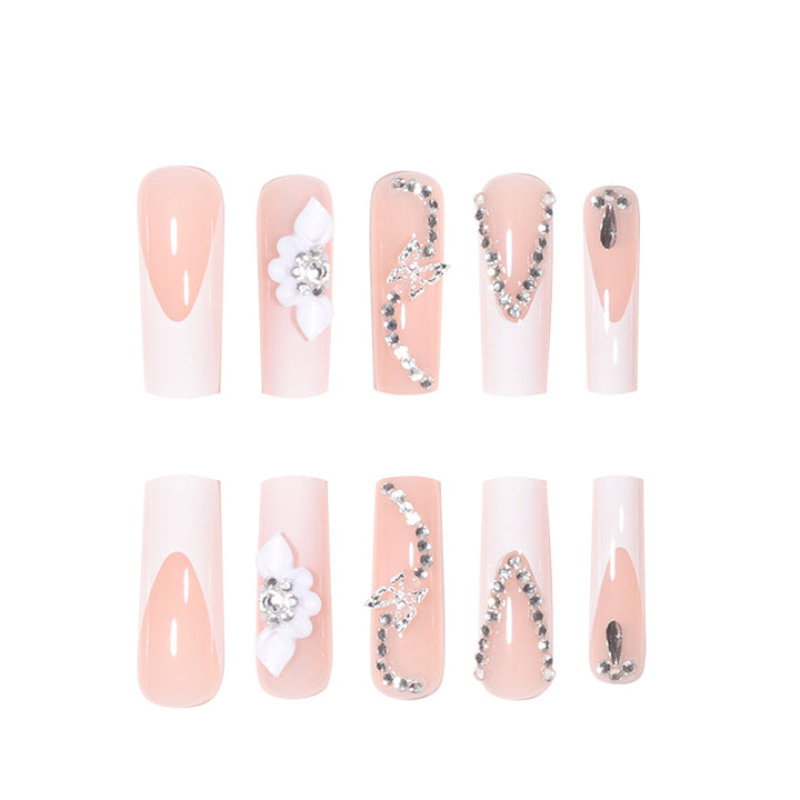 Elegant Decorative Press-On Nail Design Kalsten