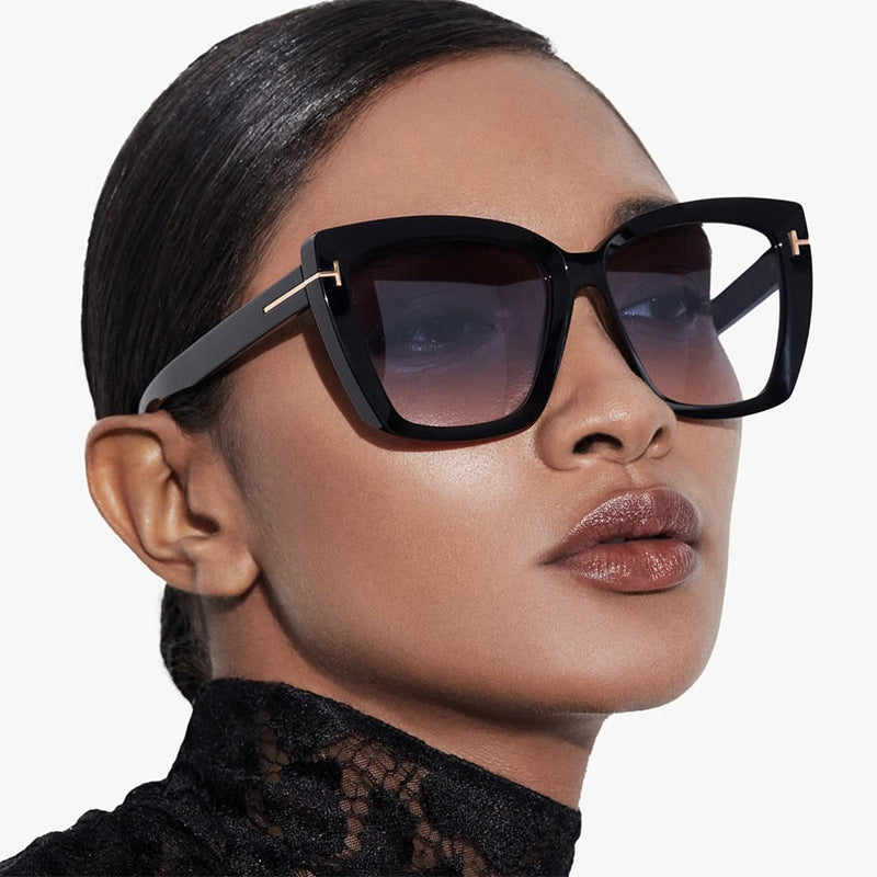 Women's large sunglasses in modern design with trendy tortoise pattern Kalsten