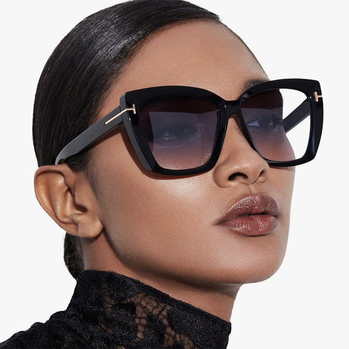 Women's large sunglasses in modern design with trendy tortoise pattern Kalsten