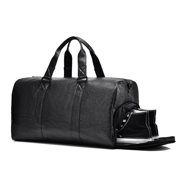 Travel bag made of high-quality leather with robust carrying handles Kalsten