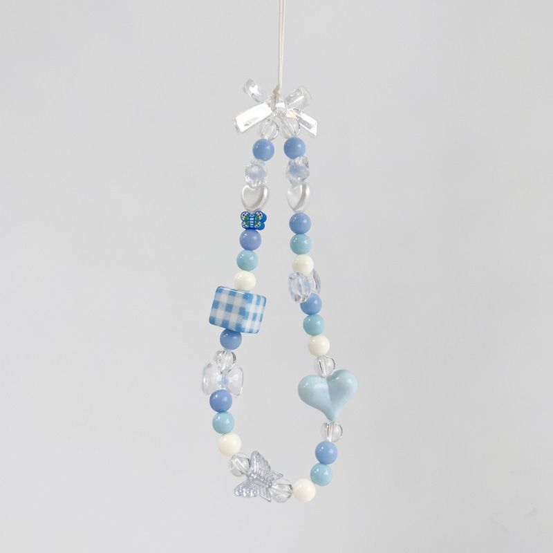 Delicate Butterfly Beaded Phone Charm Kalsten