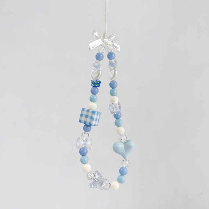 Delicate Butterfly Beaded Phone Charm Kalsten