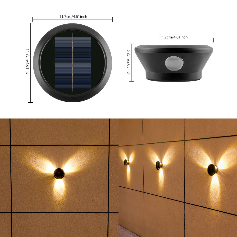 Outdoor Solar Wall Light Multi-Beam LED Decorative Accent Kalsten