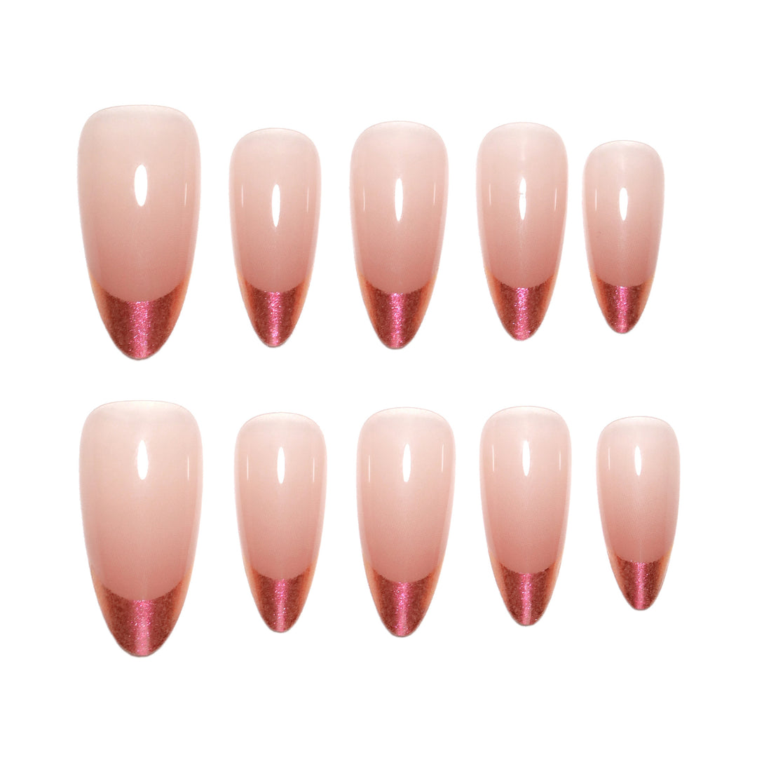 Artificial nail extensions with elegant ombre design Kalsten