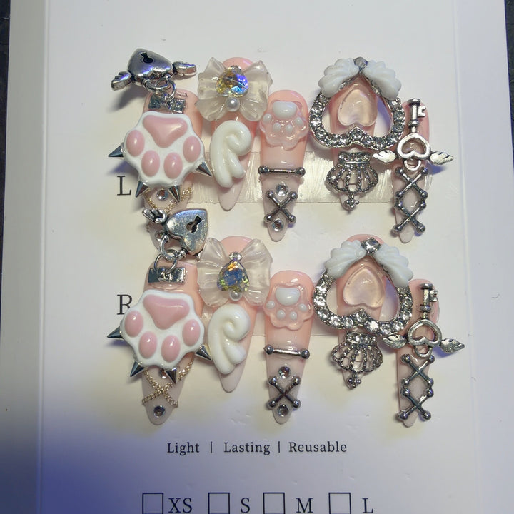 Whimsical Themed Decorative Press-On Nail Set