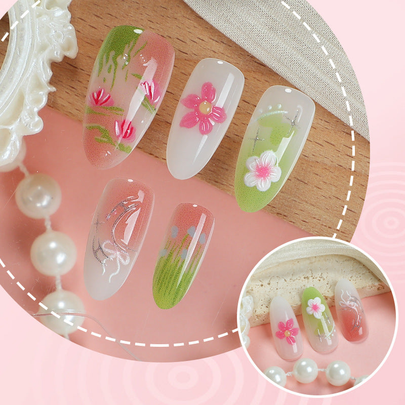 Artistic Floral Nail Tips Kalsten